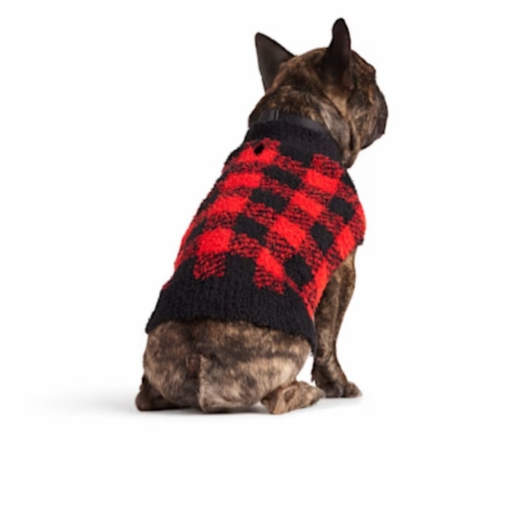 Buffalo Check Sweater for Cats and Dogs-Small - Picture 4 of 6